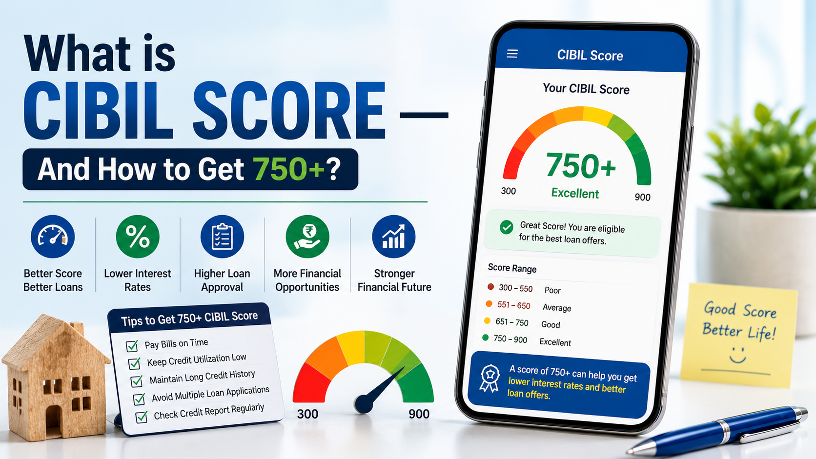 CIBIL Score — And How to Get 750+